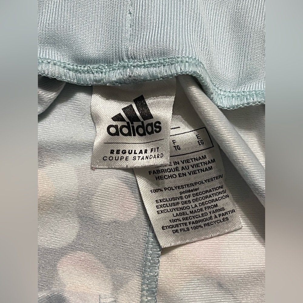 Adidas Girls 16 Multi Color Camo Tricot Joggers Track Pants Pastel 3 Stripe - Picture 8 of 9
